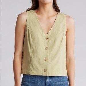 Madewell Chantelle Linen Blend Top